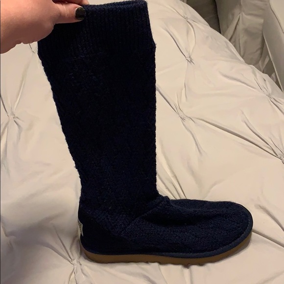 Ugg Navy Sweater Boots - Picture 4 of 8